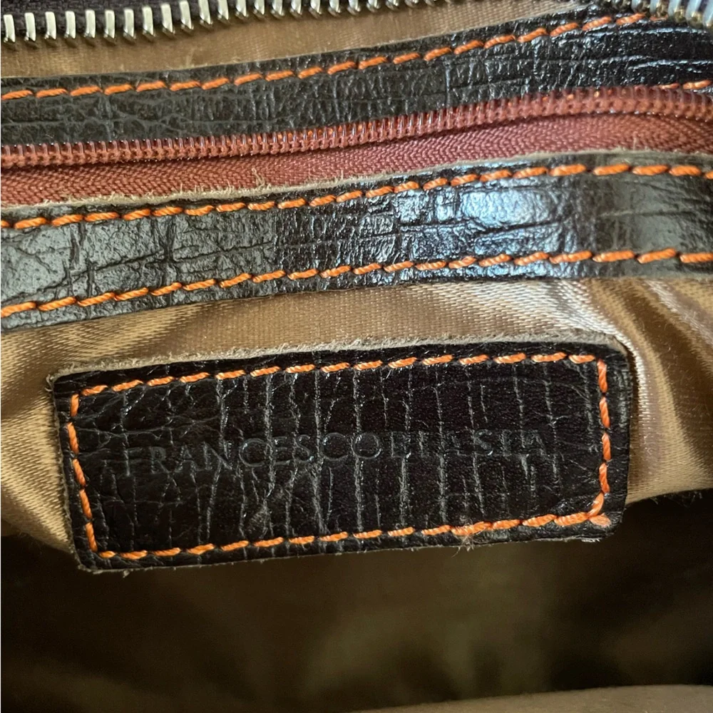 Francesco Biasia Leather made in Italy & Dust Bag - Picture 10 of 11
